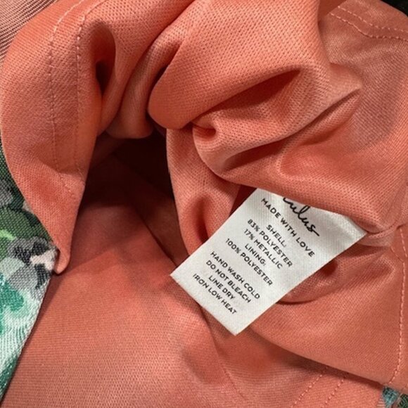 NWT Lulus So Stunning Coral Pink Floral Jacquard Puff Sleeve Mini Dress (sz SM) - Picture 8 of 8